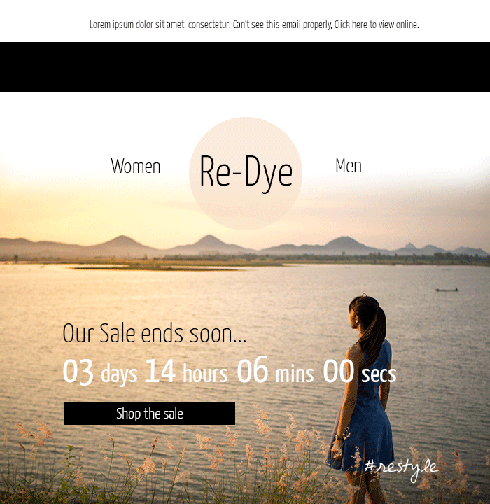 Countdown timer in interactive email creative