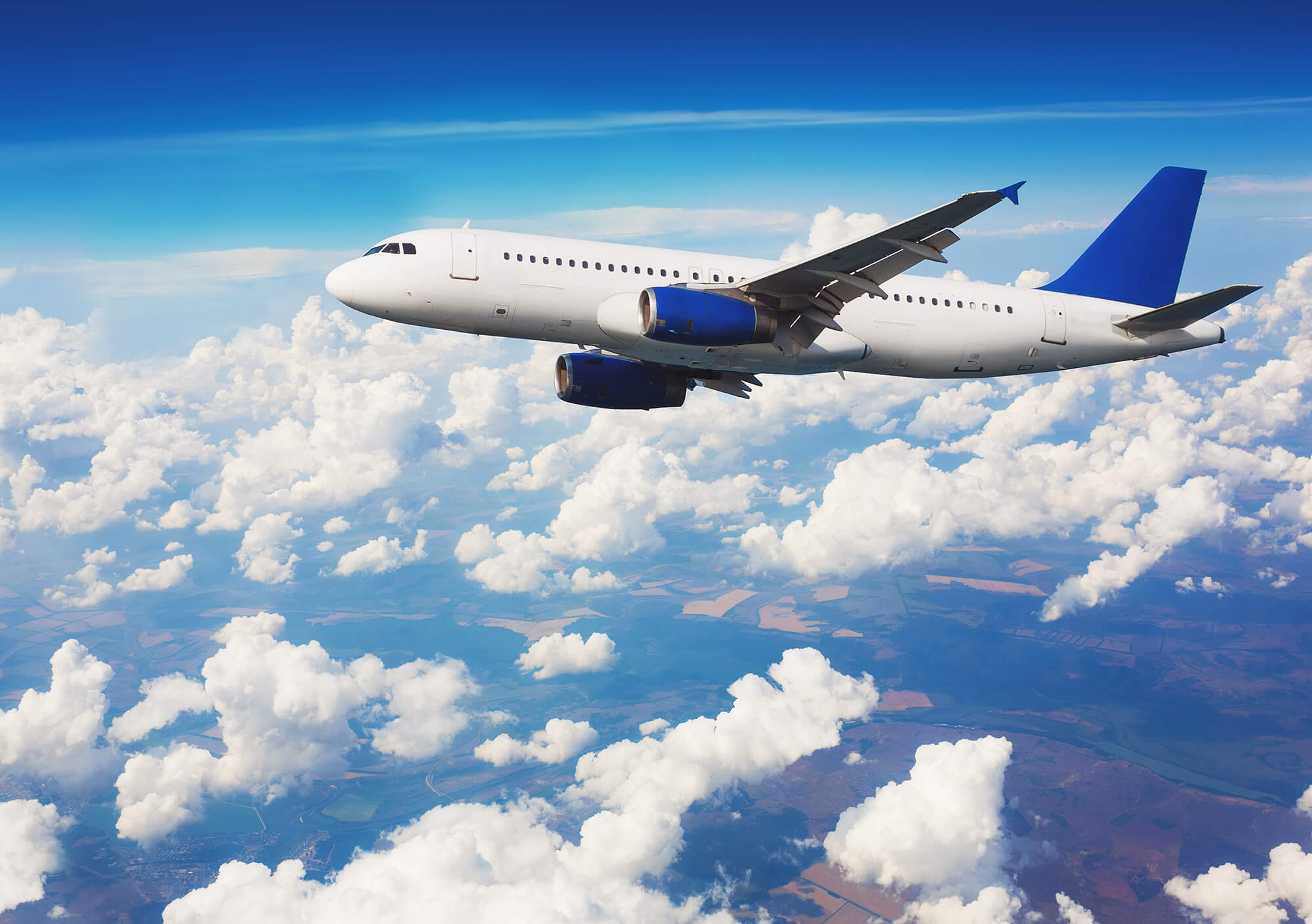 Aeroplane in the sky