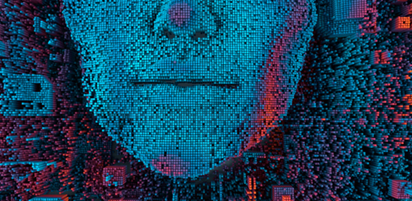 AI generated face from pixels