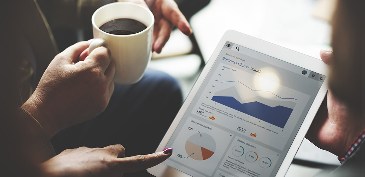 Browsing dashboards on a tablet