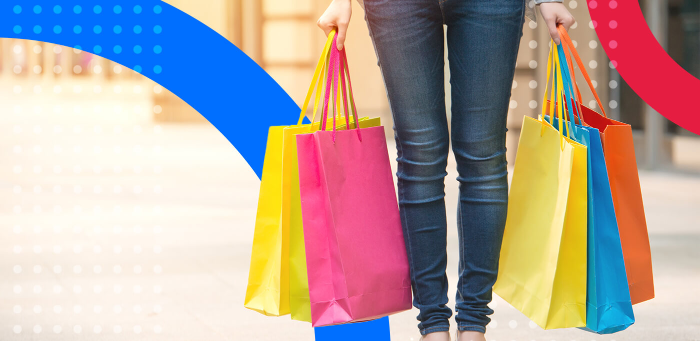 Shopper on the high street