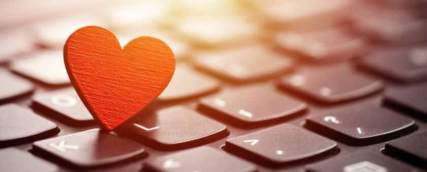 Heart on a keyboard