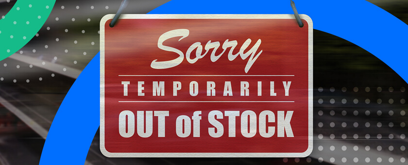 Out of stock sign