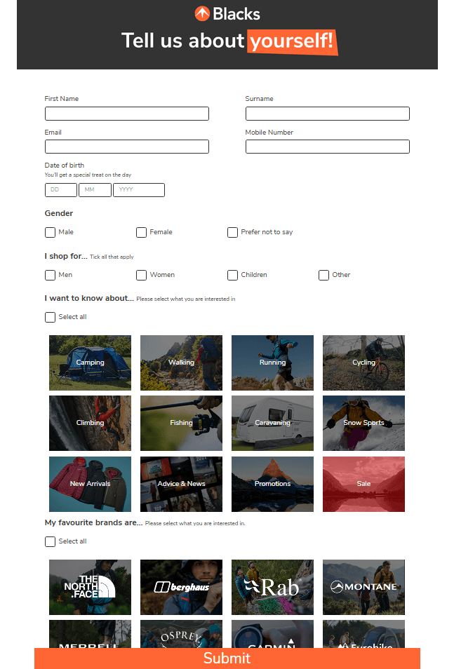 Black's Preference Centre